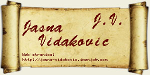 Jasna Vidaković vizit kartica